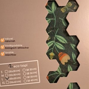 Emballage à la cire d'abeille LARGE 30x35 cm (2 pièces)