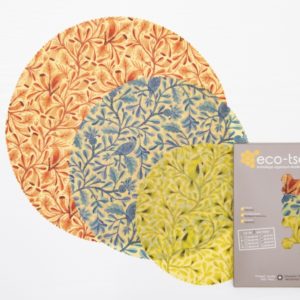Emballage à la cire d'abeille SML rond assortiment (3 pièces)